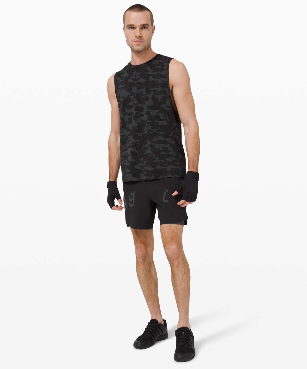 Lululemon Metal Vent Tech Sleeveless 2.0 - Heritage Camo Asphalt Grey / Black