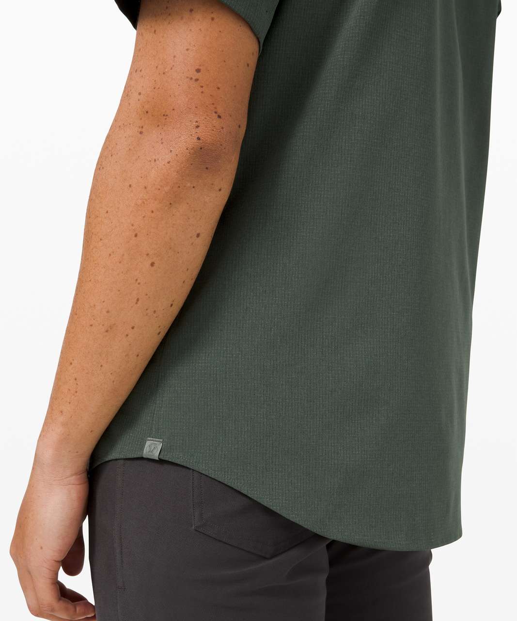 Lululemon Airing Easy Short Sleeve Shirt *Ventlight Mesh - Smoked Spruce -  lulu fanatics