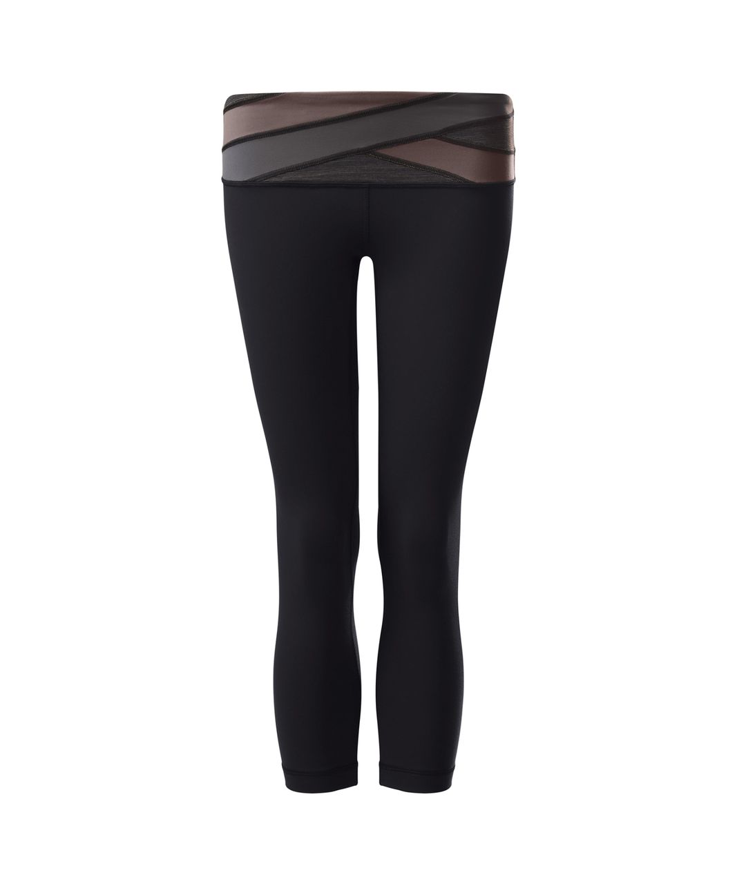 Lululemon Wunder Under Crop III - Black / Wee Are From Space Cool Cocoa Soot Light / Cool Cocoa