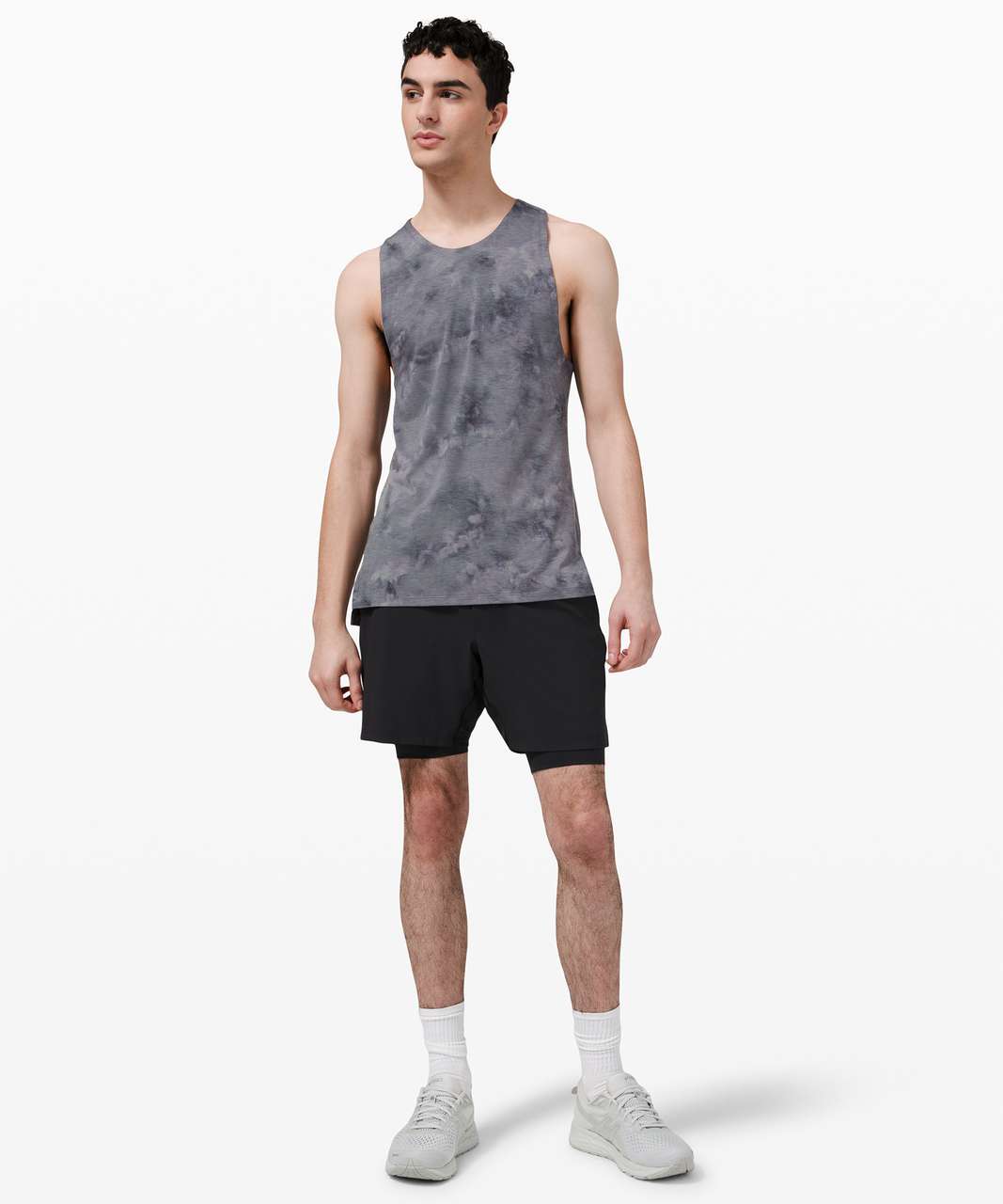 Lululemon Always Agile Tank - Diamond Dye Asphalt Grey Black