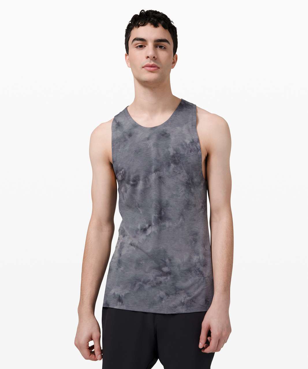 Lululemon Always Agile Tank - Diamond Dye Asphalt Grey Black