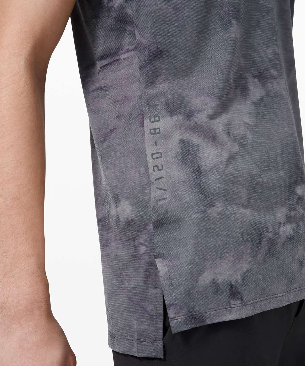 Lululemon Always Agile Tank - Diamond Dye Asphalt Grey Black