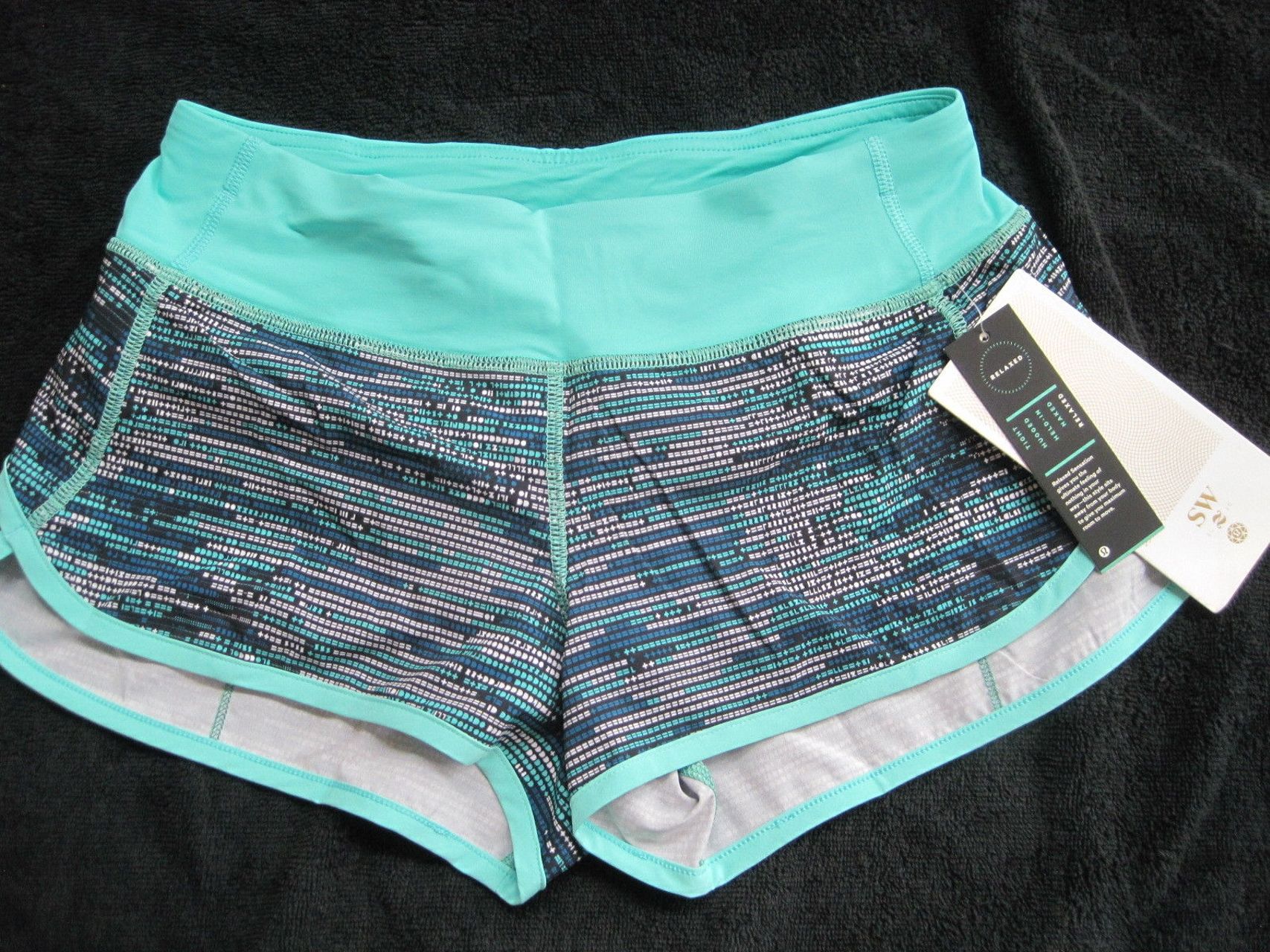 Lululemon Speed Short - 2016 Seawheeze - ASCII Bali Breeze Tofino Teal / Bali Breeze