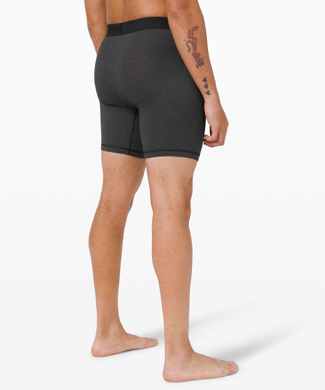 Lululemon Always In Motion Boxer Mesh *The Long One 7" - Heathered Core Black