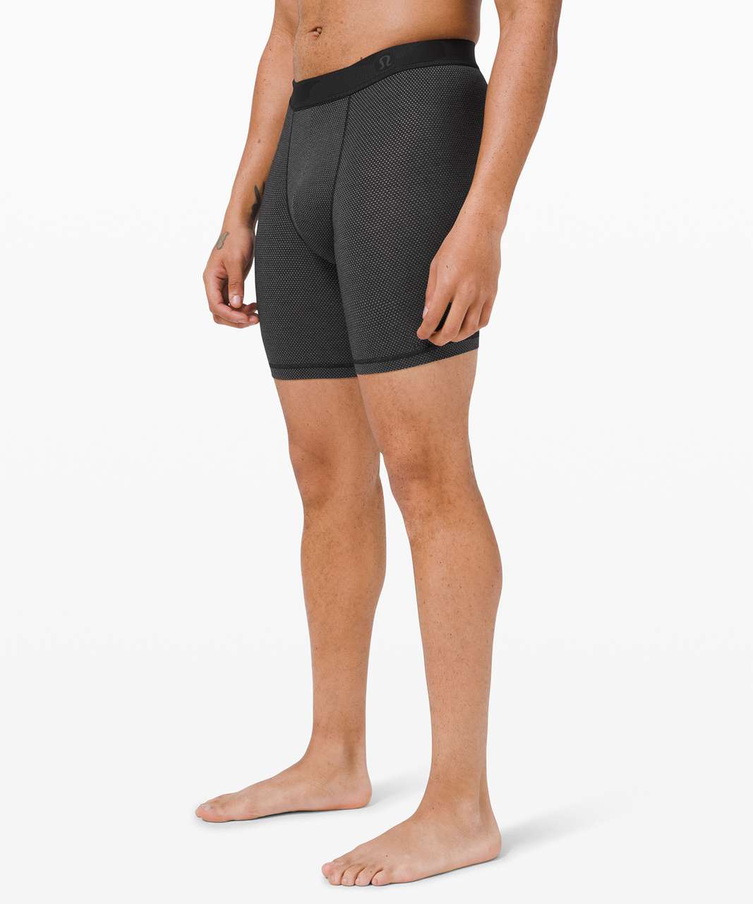 Lululemon Always In Motion Boxer Mesh *The Long One 7" - Heathered Core Black