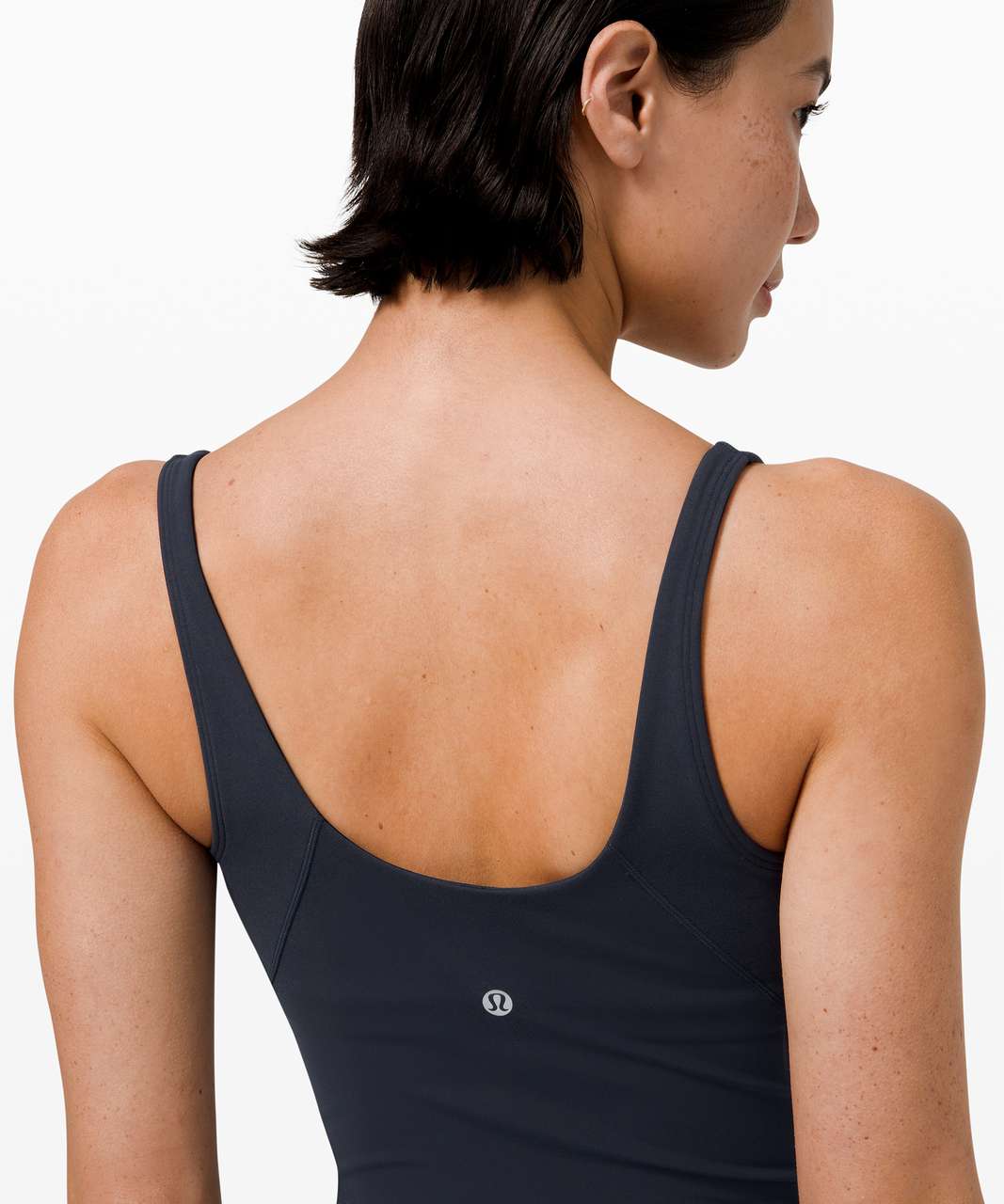 Lululemon Align Tank Top Tight Fit Cropped Length Size 2 A/B cup True Navy  01875