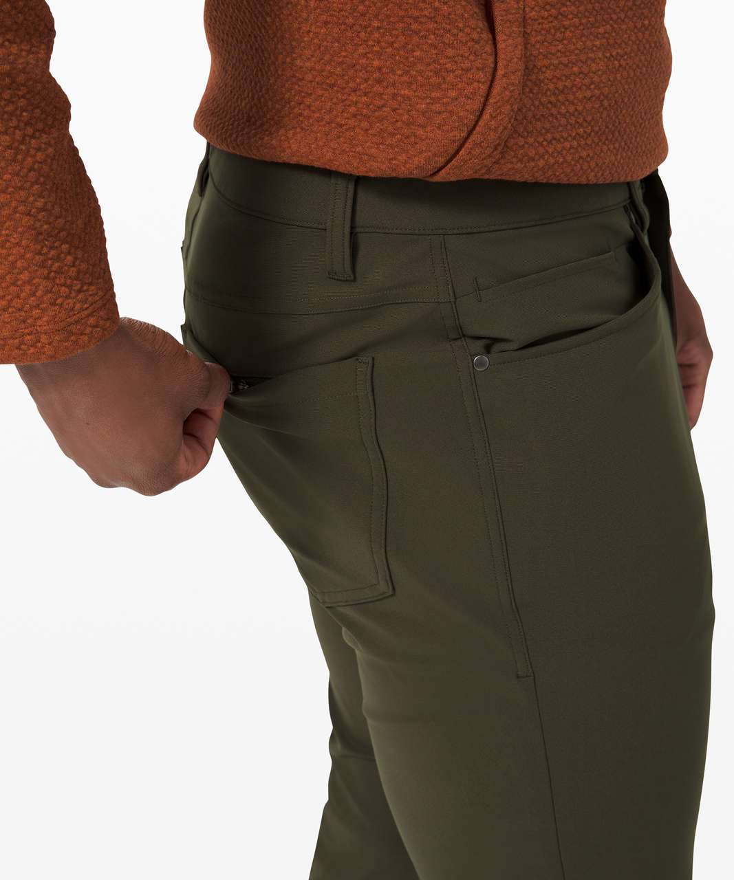 Lululemon ABC Pant Slim 34 *Warpstreme - Dark Olive - lulu fanatics