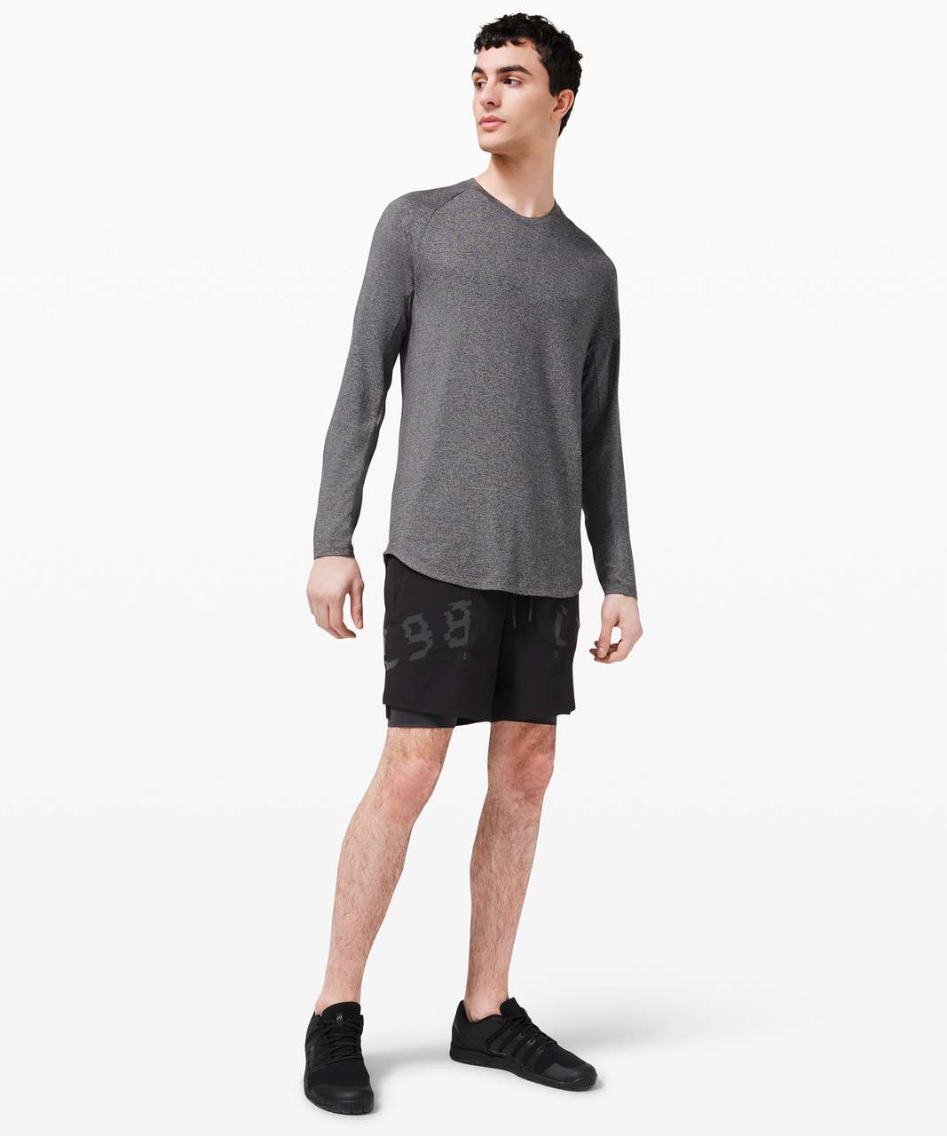 Lululemon Drysense Long Sleeve - Black / Rhino Grey