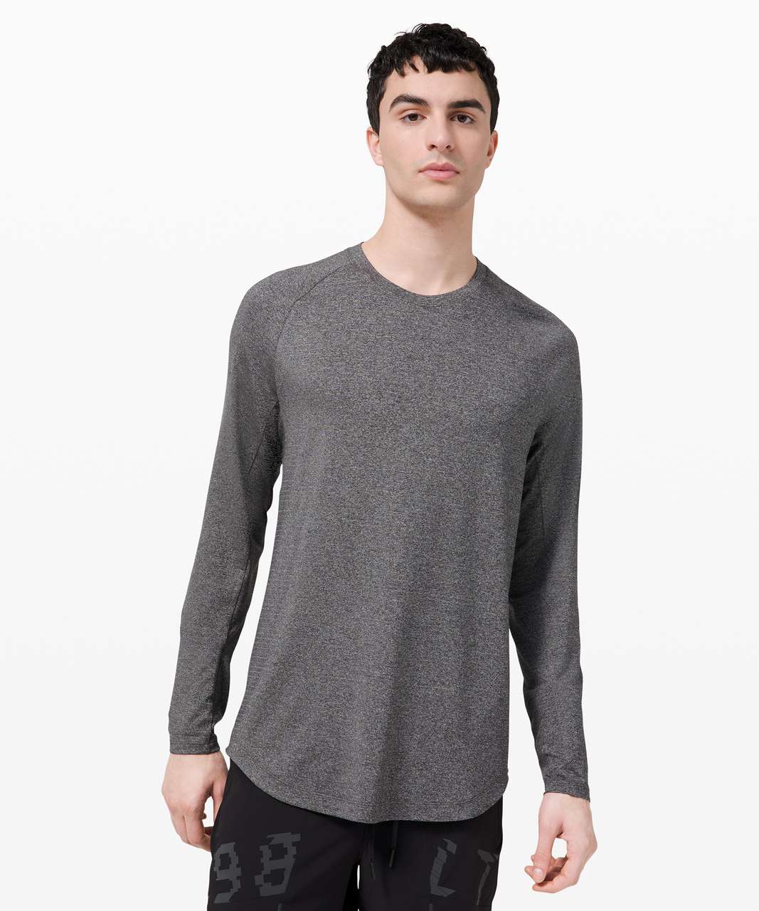 Lululemon Drysense Long Sleeve - Black / Rhino Grey