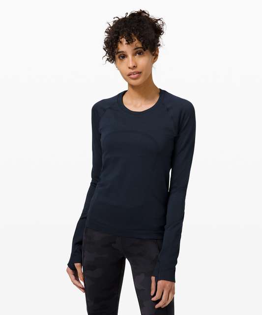 Lululemon Swiftly Tech Long Sleeve Crew - Heathered Slate - lulu fanatics