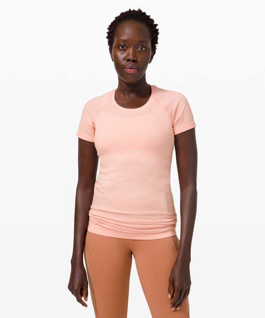 Lululemon Swiftly Tech Short Sleeve Crew - Heathered Pink Lemonade ...