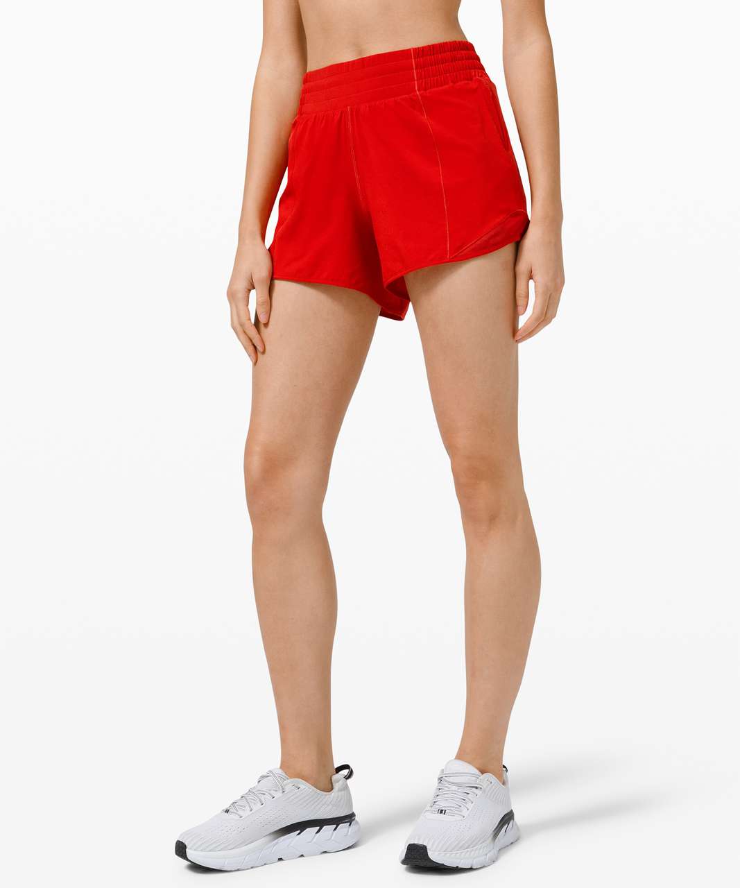 Lululemon Hotty Hot High-Rise Lined Short 4 - Carnation Red - lulu fanatics