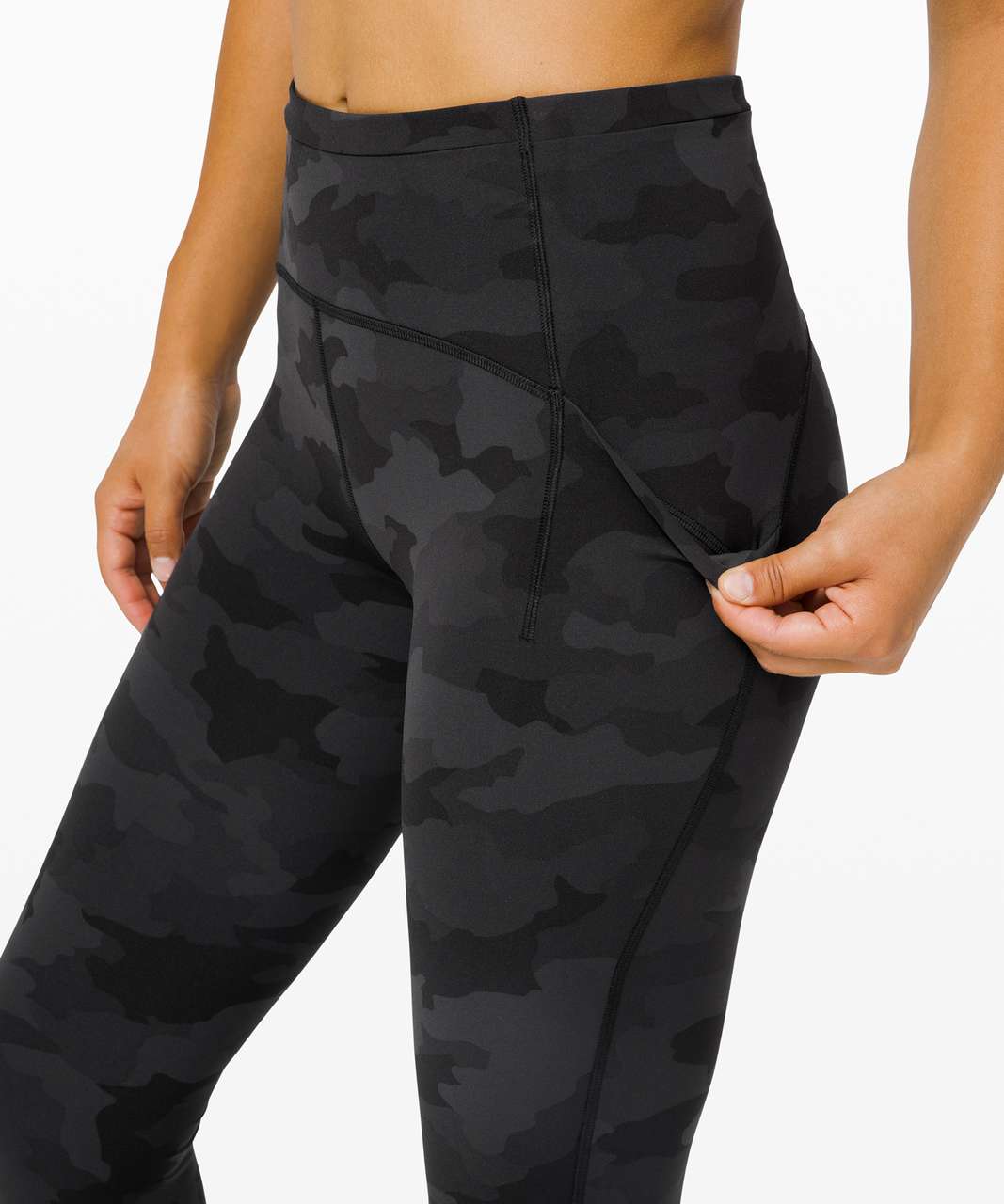 Lululemon Stretch High-rise Pants 7/8 Length In Heritage 365 Camo Deep Coal