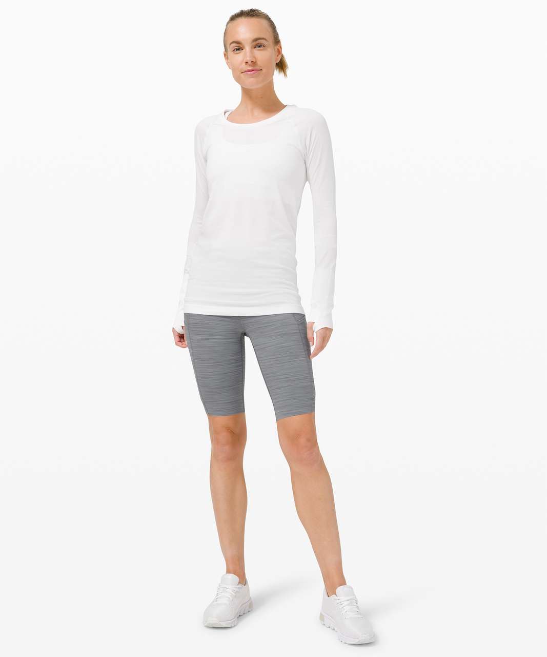 Lululemon Fast And Free Short 10" *Non-Reflective - Nulux 3 Colour Space Dye Coal / Asphalt Grey / Rhino Grey