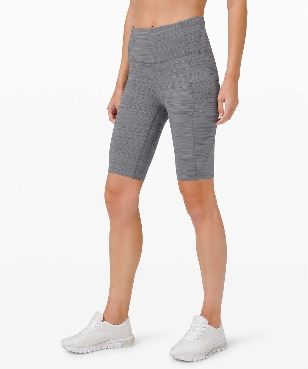 Lululemon Fast And Free Short 10" *Non-Reflective - Nulux 3 Colour Space Dye Coal / Asphalt Grey / Rhino Grey