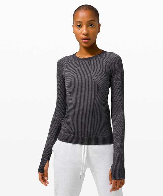 Lululemon Restless Pullover - Heathered Black - lulu fanatics