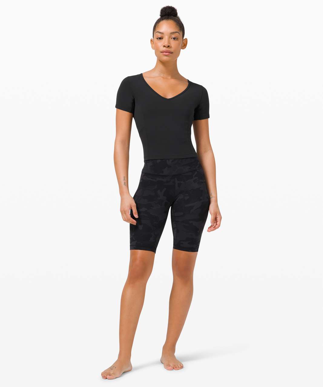 Lululemon Nulu Cropped Slim Yoga Short Sleeve - Black - lulu fanatics