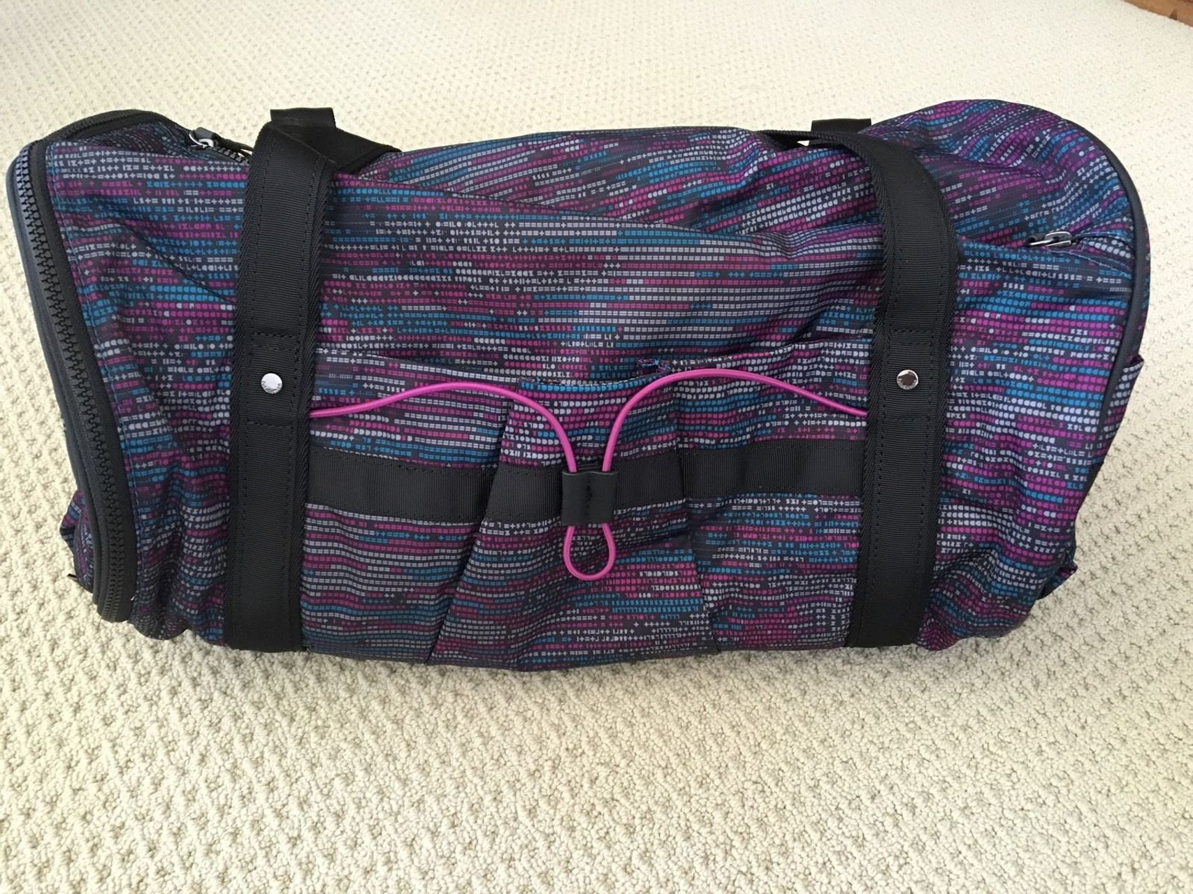 Lululemon Run Ways Duffel - 2016 Seawheeze - ASCII Regal Plum Tofino Teal