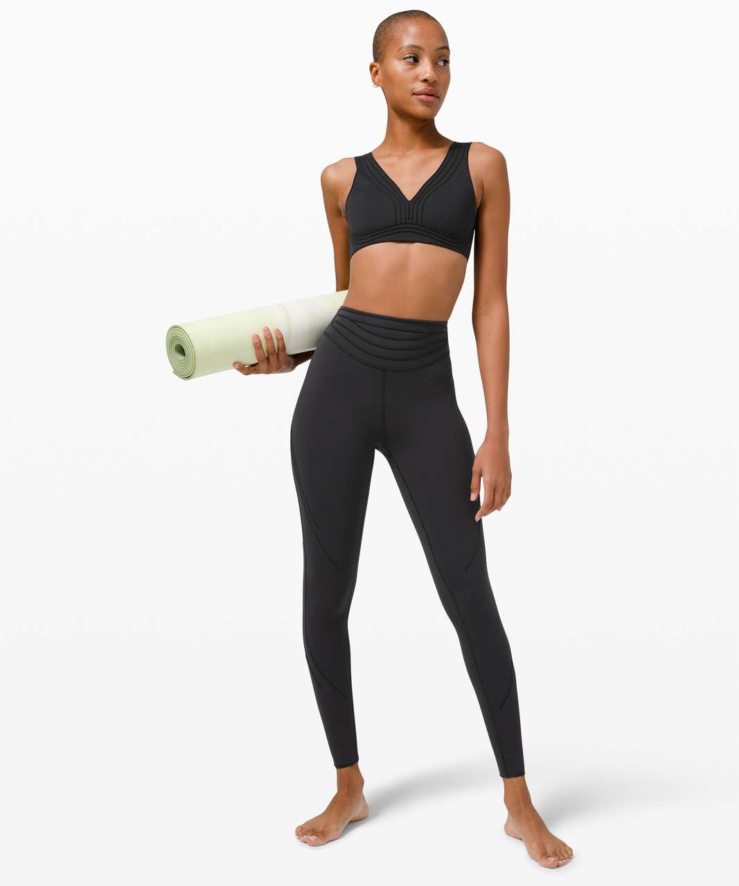 Lululemon Get in Line Bra *Light Support, A/B Cups - Black / Black