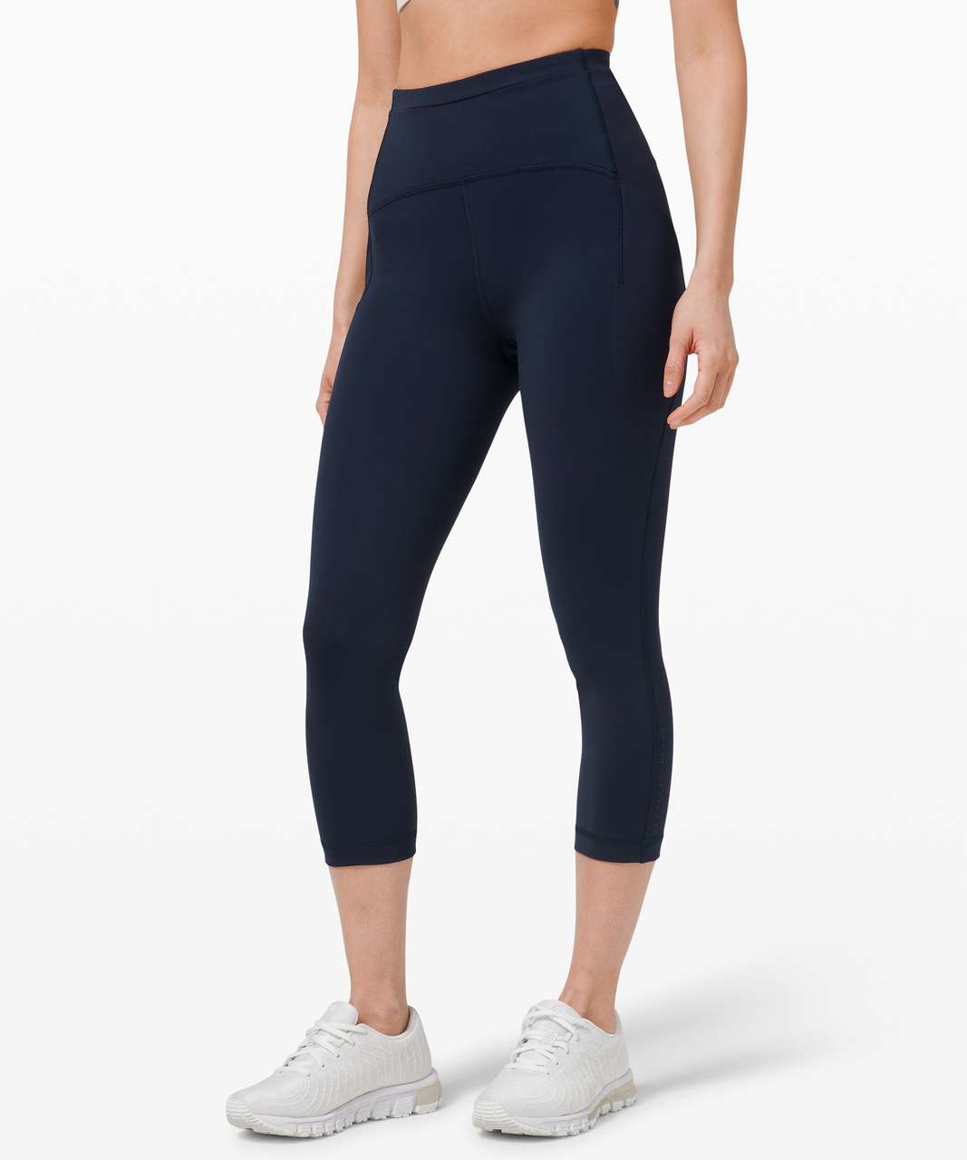 Lululemon Hit It 21' Crop - Heathered Black - lulu fanatics