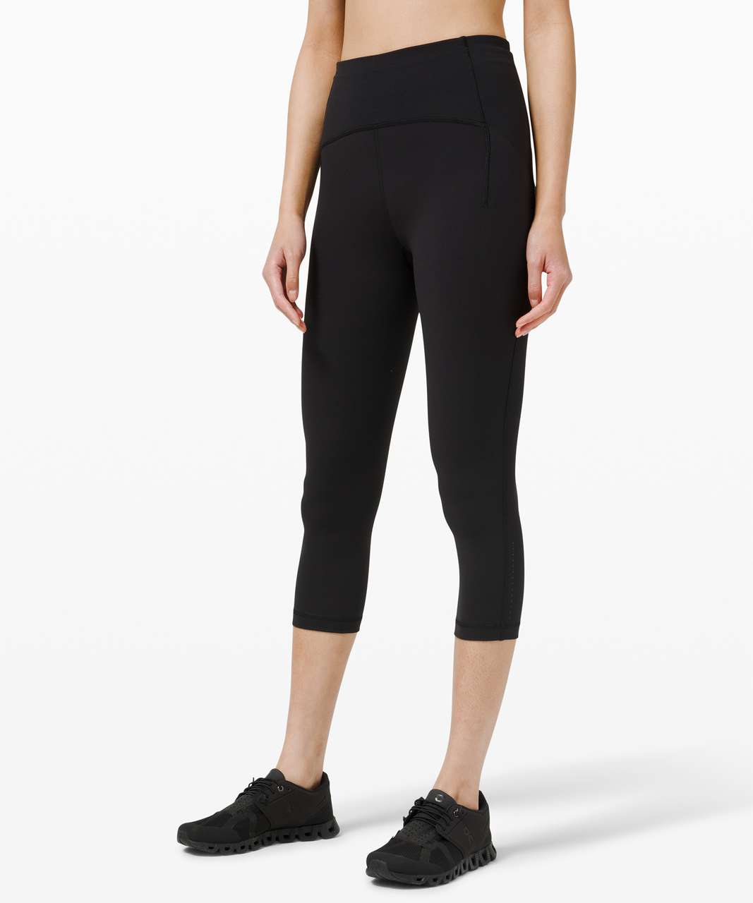 Lululemon Swift Speed High-Rise Crop 21 *Reflective - Take Flight Grey  Silver Reflective Multi - lulu fanatics