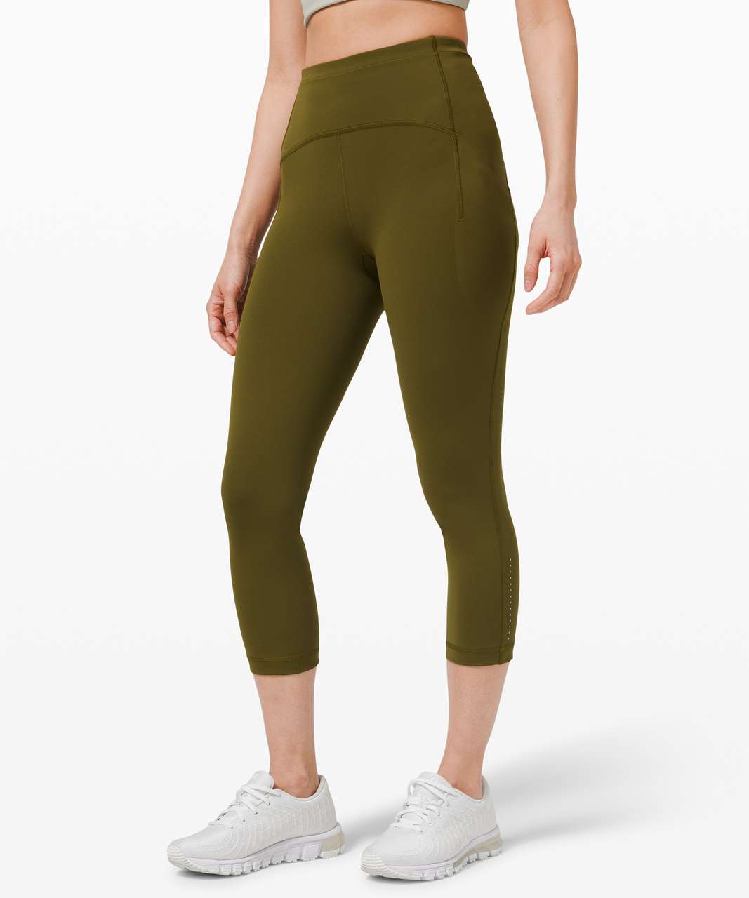 Lululemon Swift Speed High-Rise Crop 21" - Moss Green