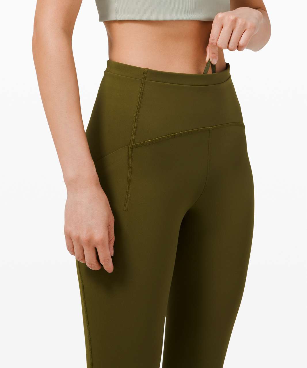 Lululemon Swift Speed High-Rise Crop 21" - Moss Green