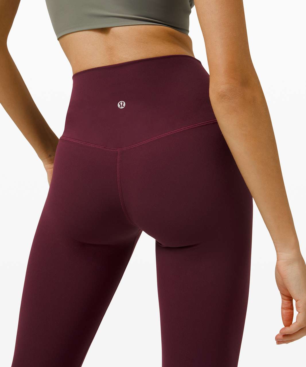 NEW LULULEMON Align Super High-Rise Crop 21 6 Cassis