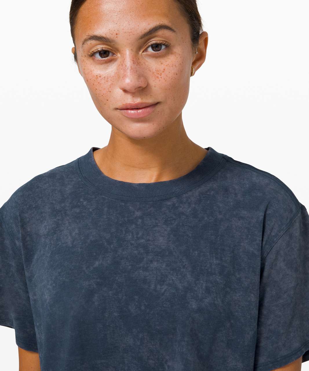 Lululemon All Yours Crop Tee *Wash - Cloudy Wash True Navy