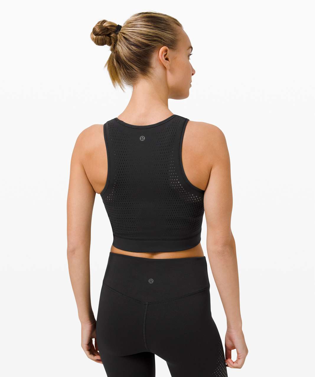 Lululemon Final Mile Crop Tank - Black - lulu fanatics