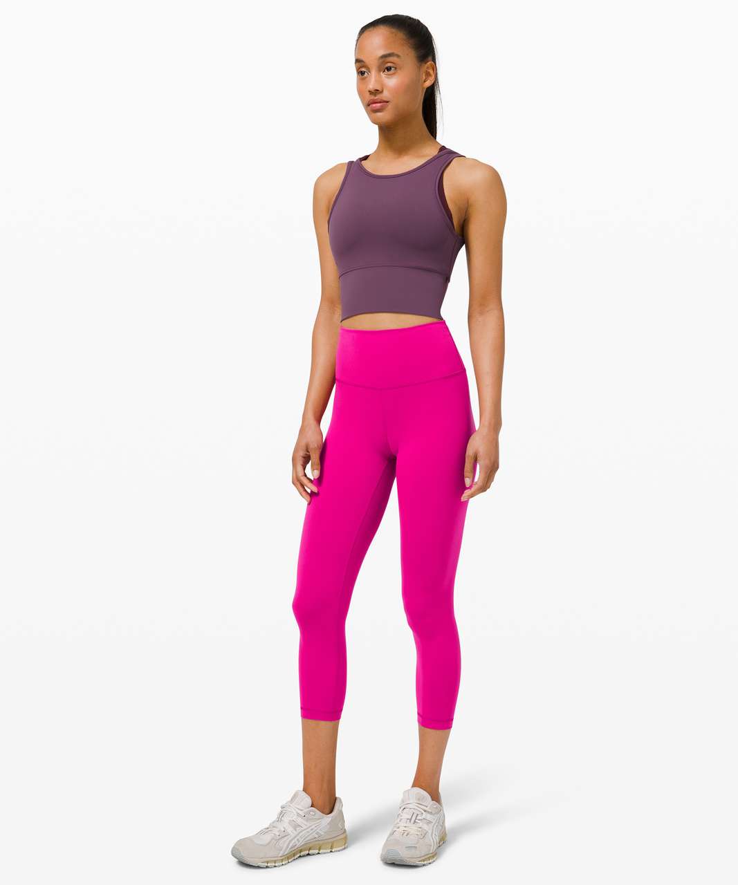 lululemon athletica, Pants & Jumpsuits, Lululemon Wunder Train Highrise  Crop With Pockets 23 Brier Rose