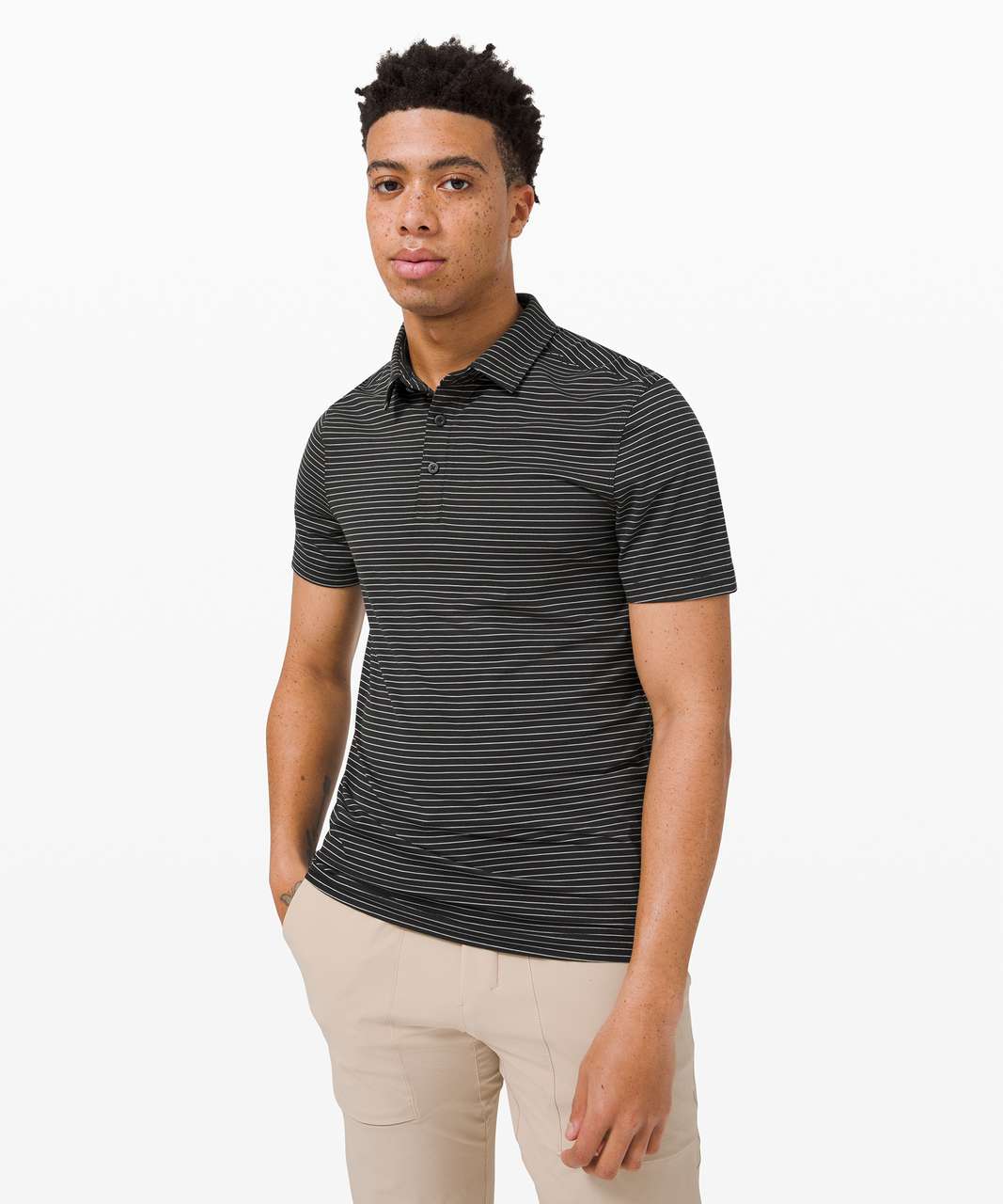 Lululemon Evolution Short Sleeve Polo Shirt In Tidal Dye Desert Sun Date  Brown