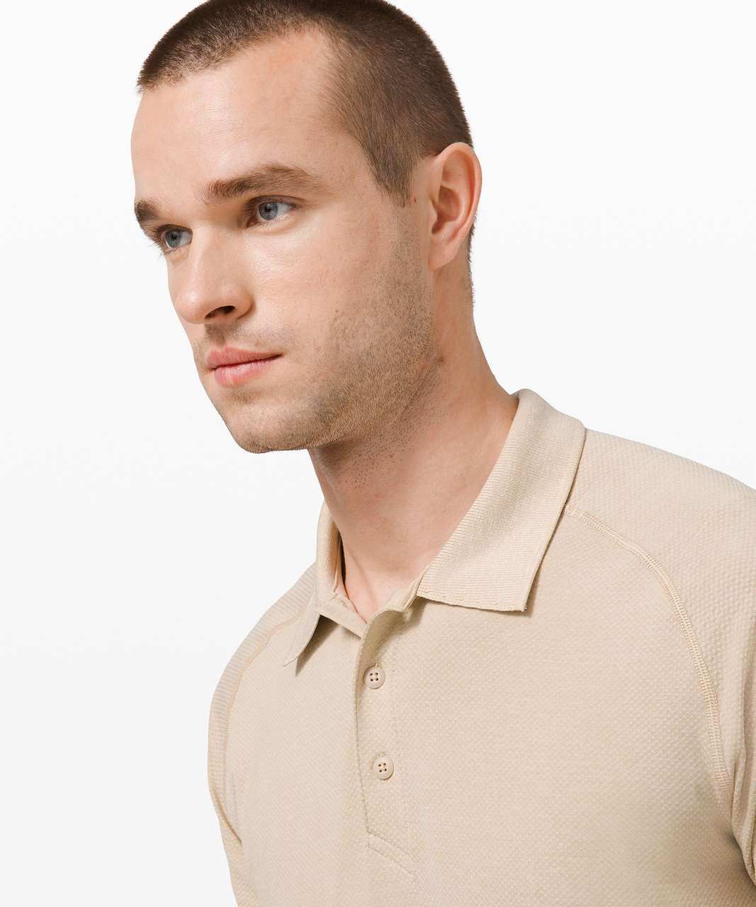 Lululemon Metal Vent Tech Polo 2.0 - White Opal / Cafe Au Lait