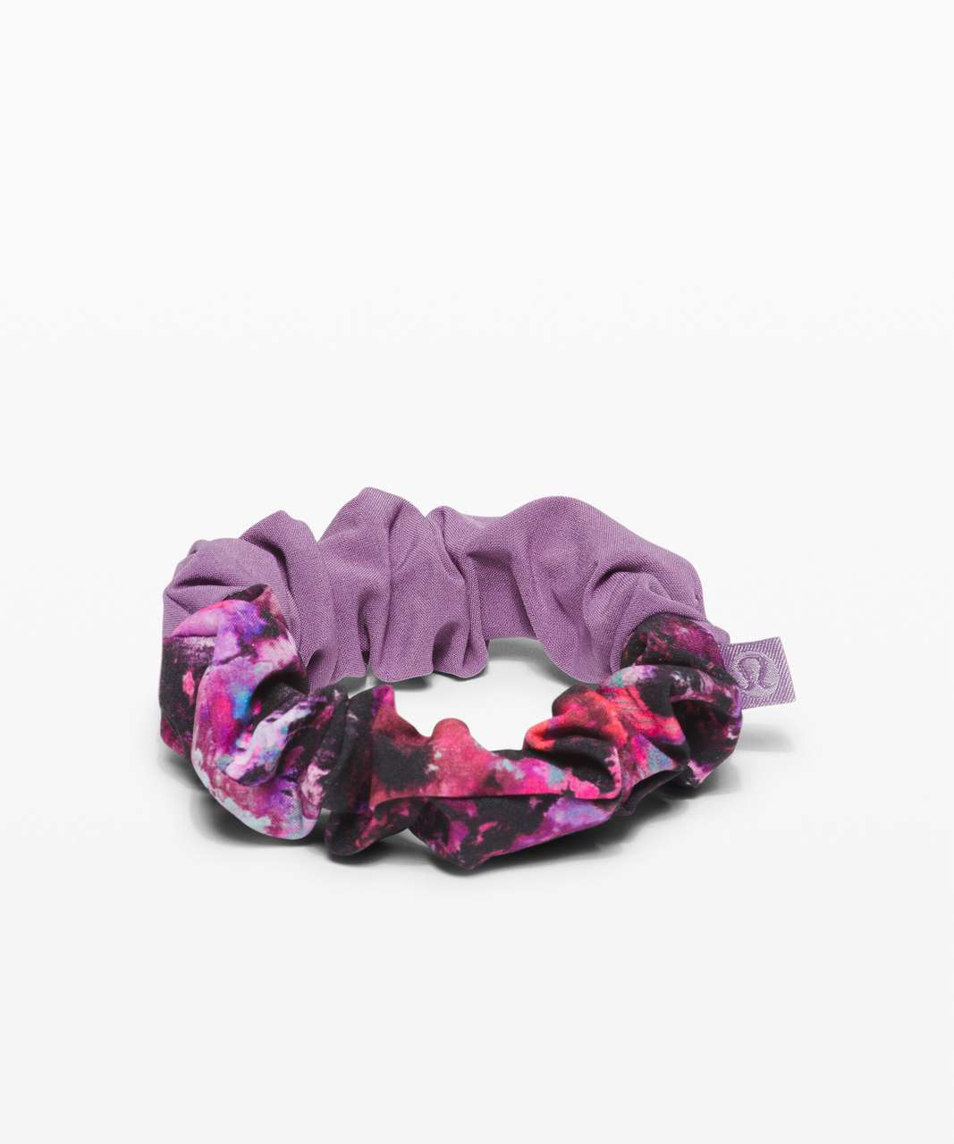 Lululemon Uplifting Scrunchie - Grape Mauve / Fluoro Floral Multi
