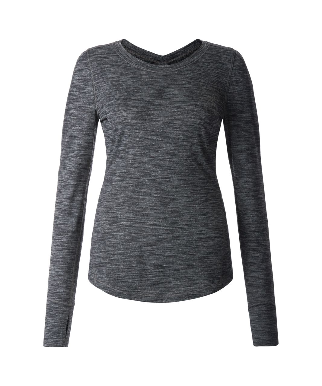 Lululemon Swiftly Tech Long Sleeve - Heathered Black - lulu fanatics