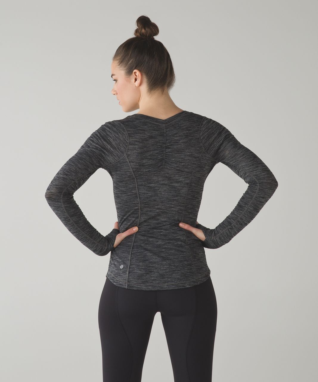 Lululemon 5 Mile Long Sleeve - Heathered Black