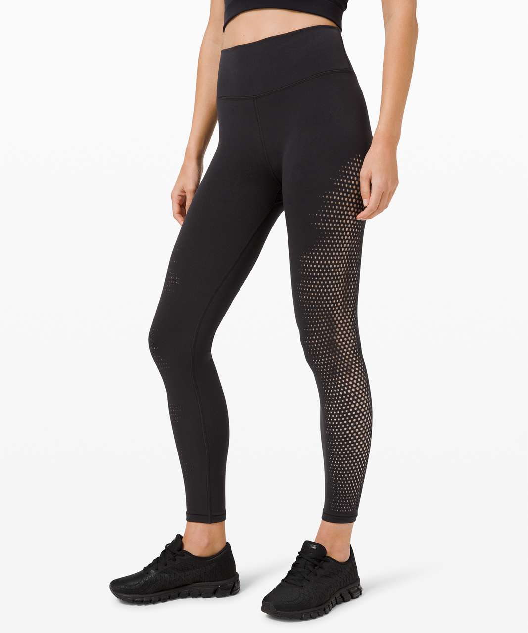 Lululemon Reveal 7/8 Mesh Black Tight Leggings XS