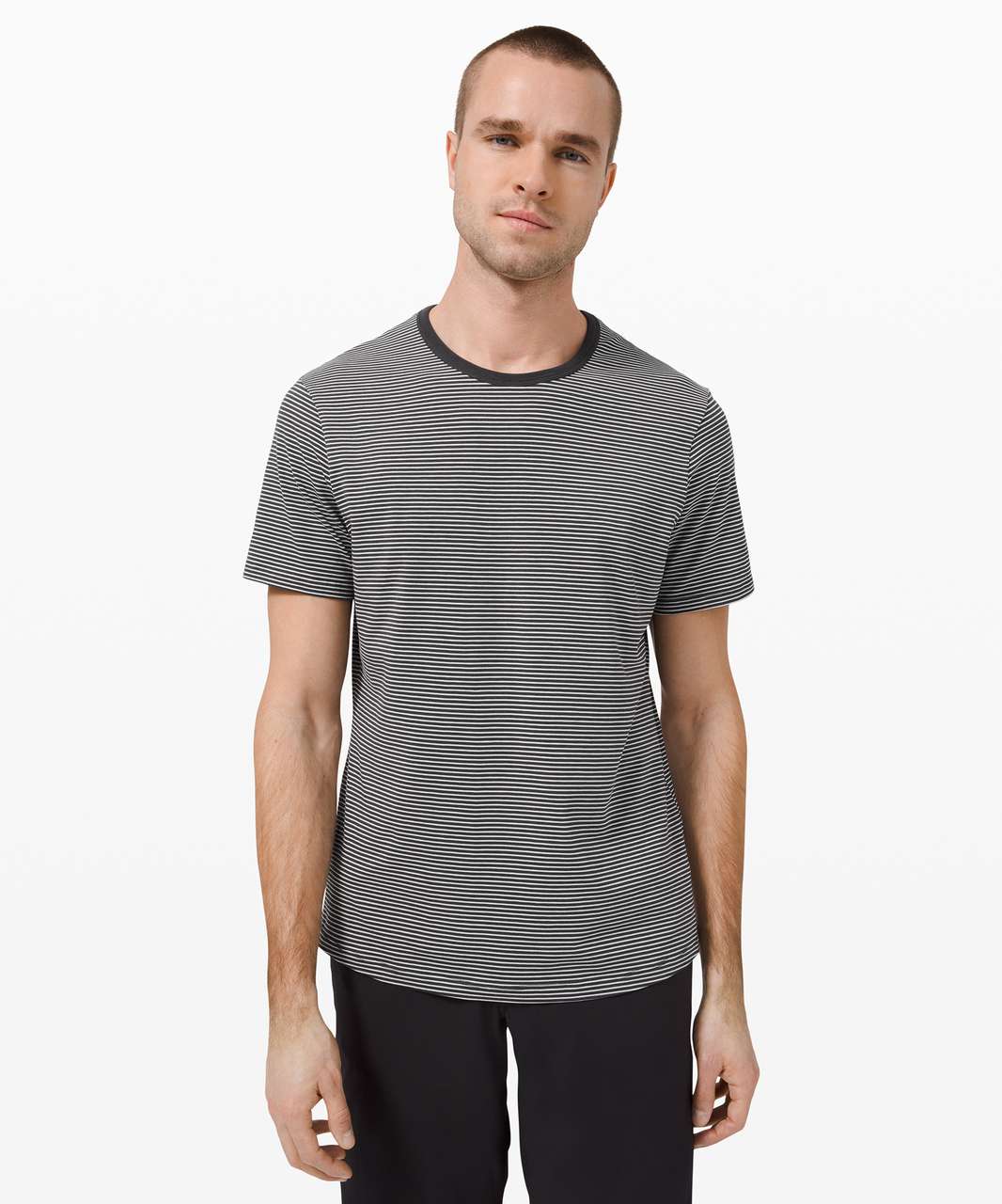 Lululemon 5 Year Basic Tee - Hyper Stripe Graphite Grey Vapor