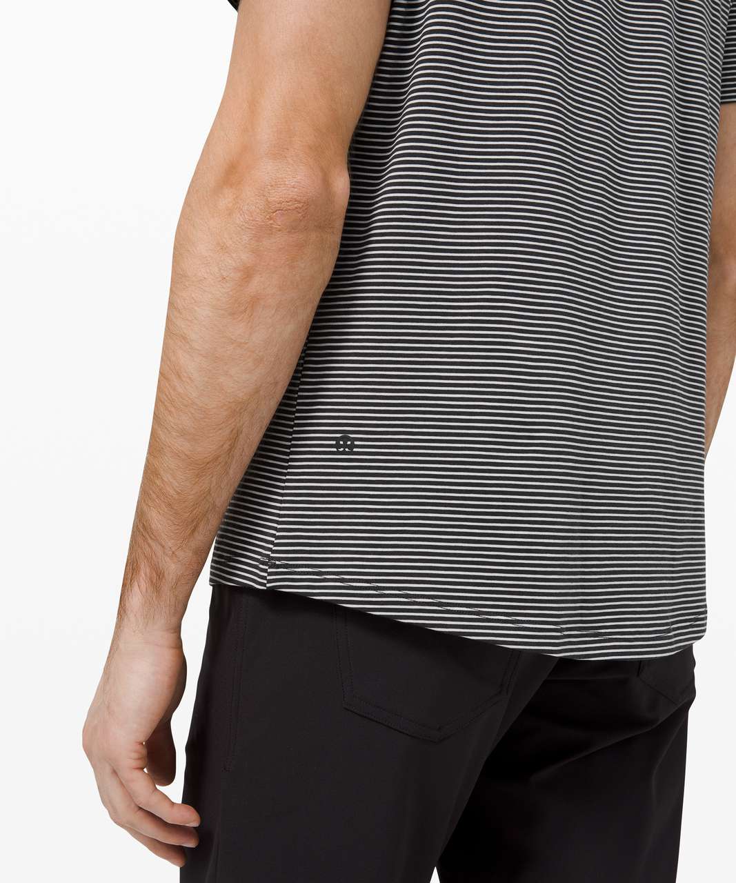 Lululemon 5 Year Basic Tee - Hyper Stripe Graphite Grey Vapor