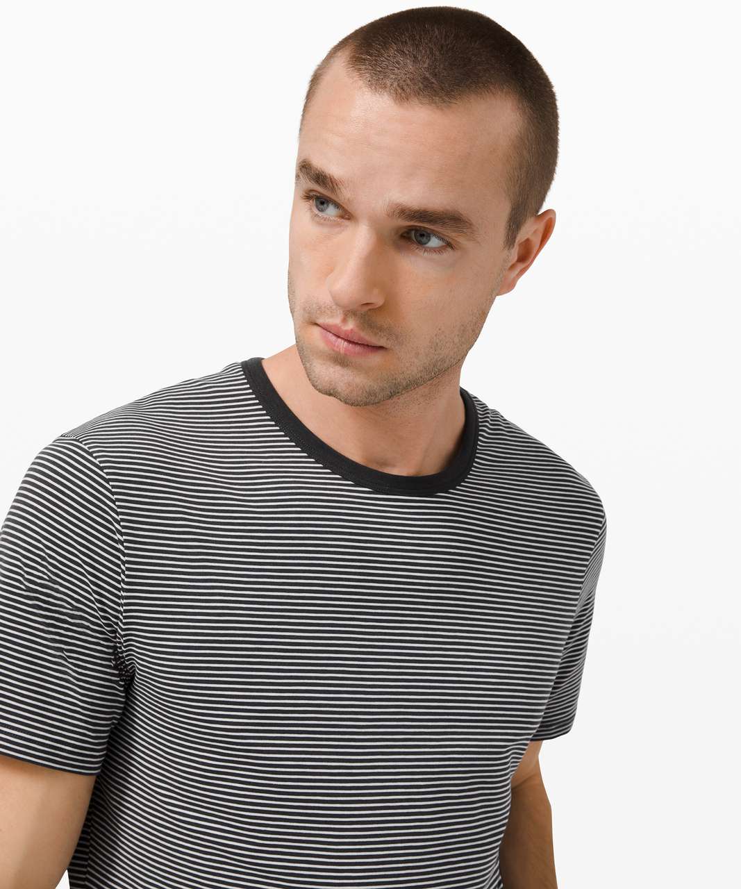 Lululemon 5 Year Basic Tee - Hyper Stripe Graphite Grey Vapor