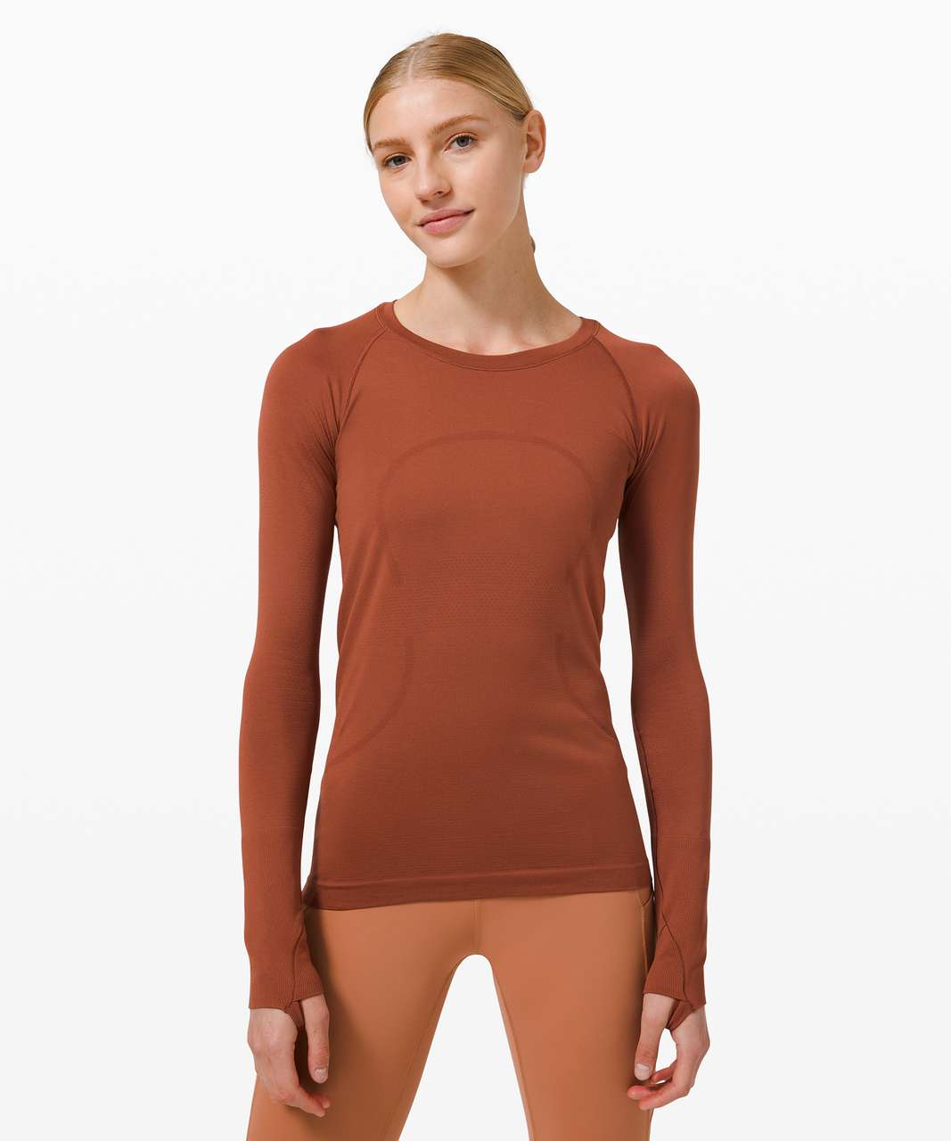 Lululemon Swiftly Tech Long Sleeve 2.0 - Dark Terracotta / Dark Terracotta