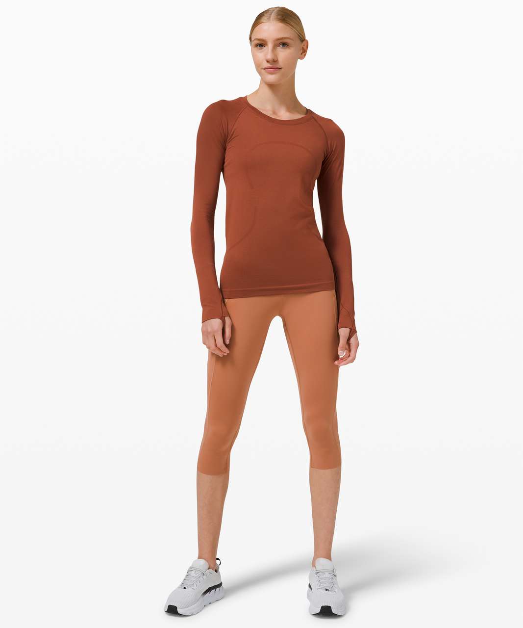 Lululemon Swiftly Tech Long Sleeve 2.0 - Dark Terracotta / Dark Terracotta