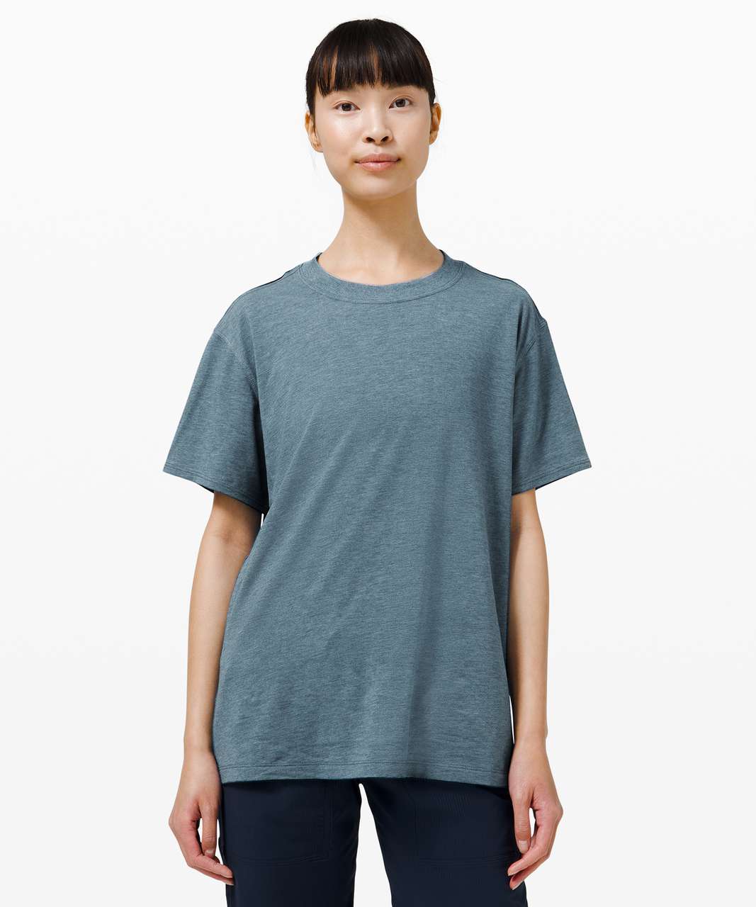 Lululemon All Yours Tee - Heathered Blue Borealis