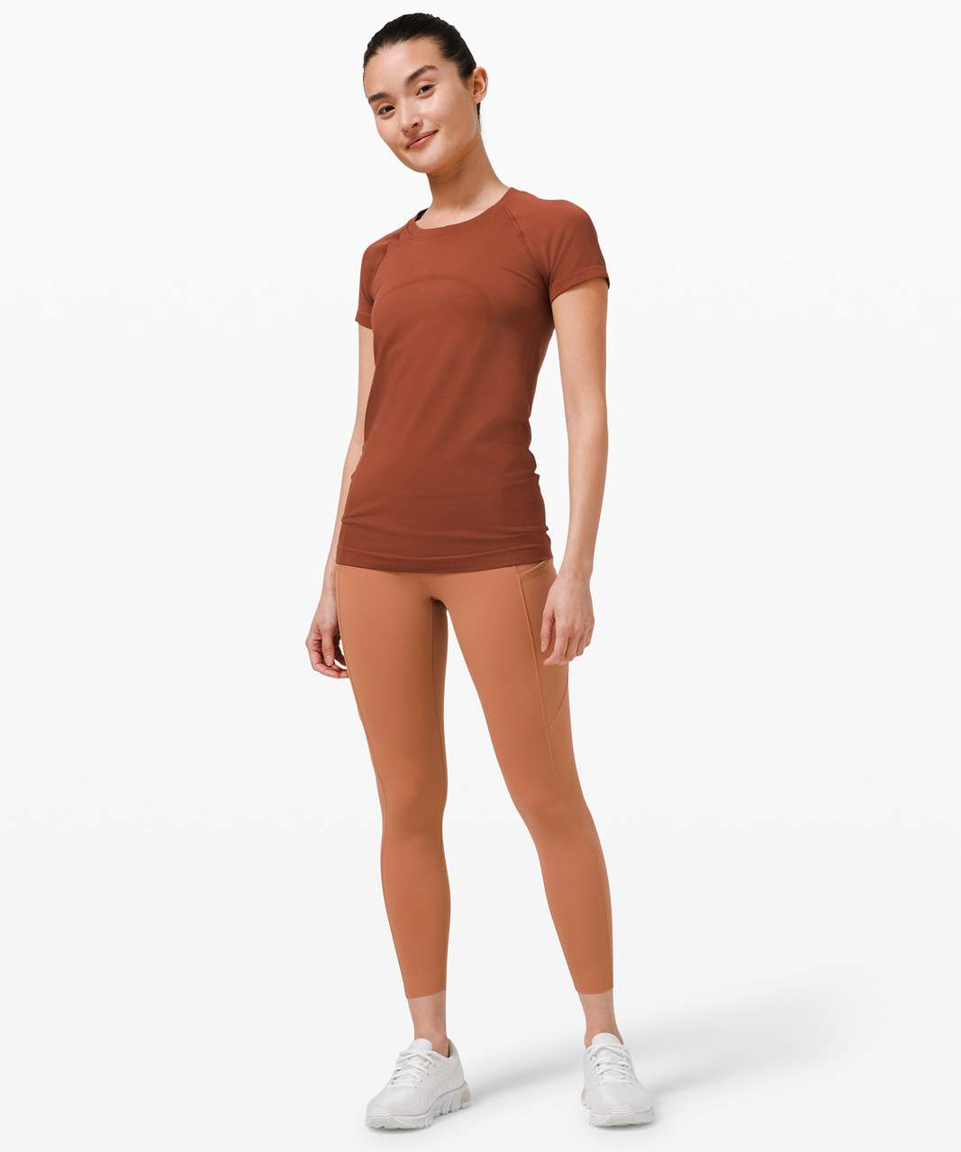 Lululemon Swiftly Tech Short Sleeve 2.0 - Dark Terracotta / Dark Terracotta