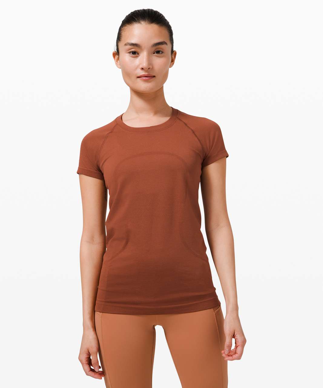 Lululemon Swiftly Tech Short Sleeve 2.0 - Dark Terracotta / Dark Terracotta  - lulu fanatics