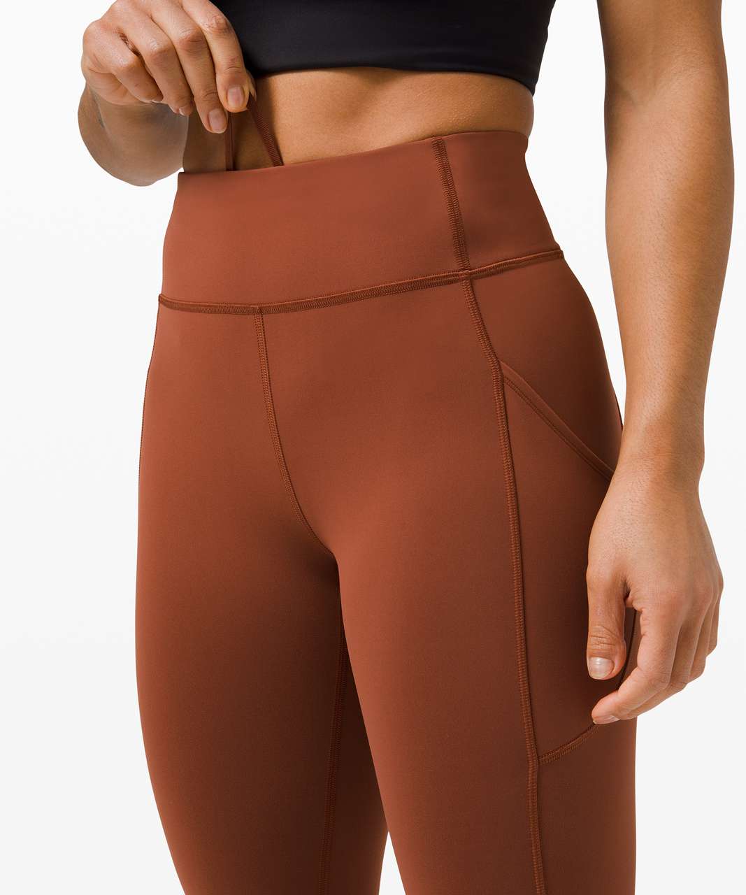 lululemon athletica, Pants & Jumpsuits, Like New Lululemon Dark  Terracotta Brown Invigorate Leggings Size 6 Inseam 25