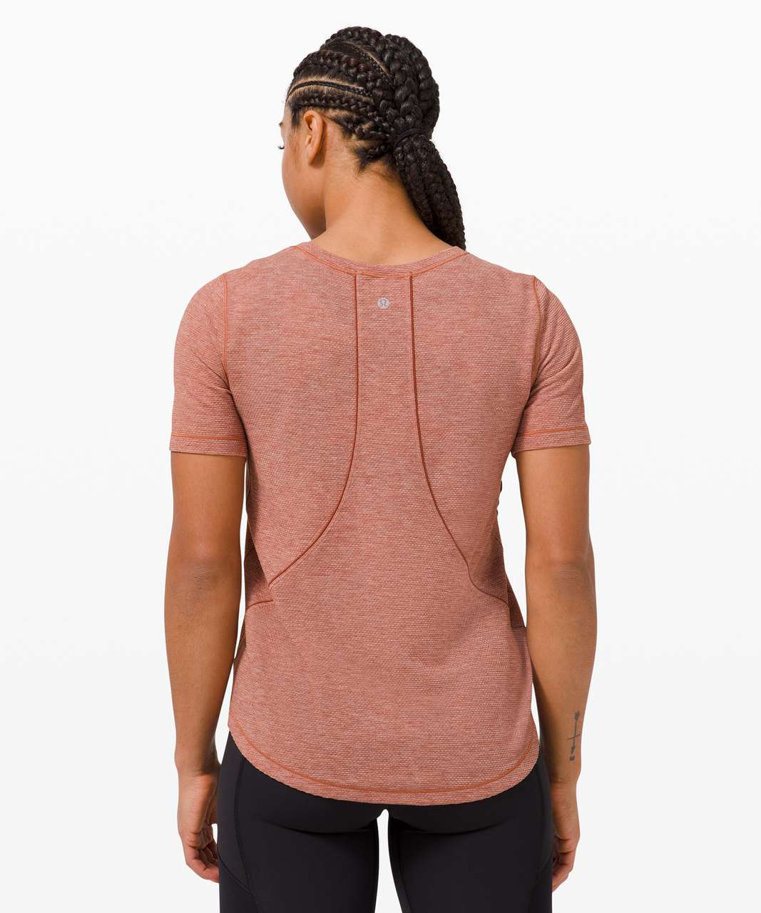 Lululemon Long Distance Short Sleeve - Heathered Dark Terracotta