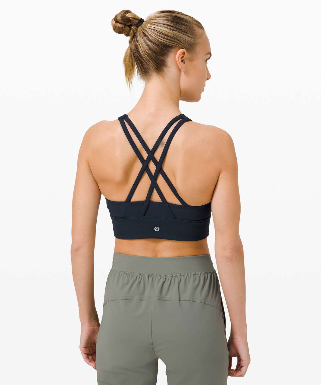 Lululemon Energy Bra High-Neck Longline Tough *Medium Support, B–D Cups -  True Navy - lulu fanatics