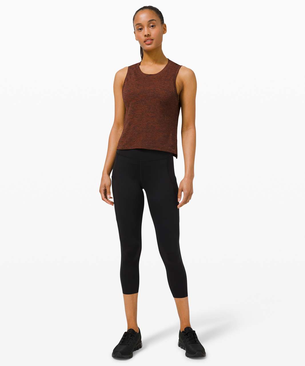 Lululemon Train to Be Tank *Camo - Dot Camo Dark Terracotta / Black