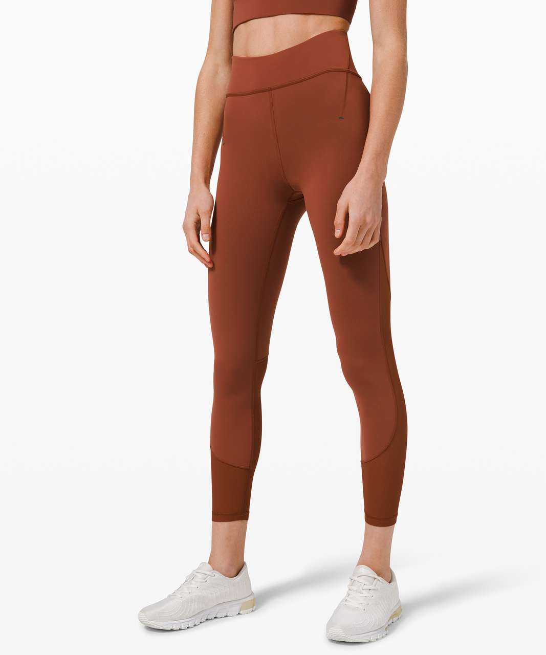 Lululemon Everlux and Mesh High-Rise Tight 25" - Dark Terracotta